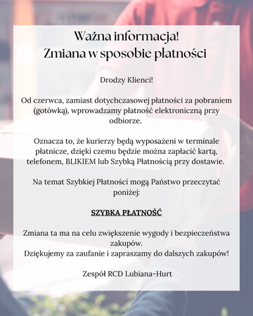 Zmiany w płatności za pobraniem