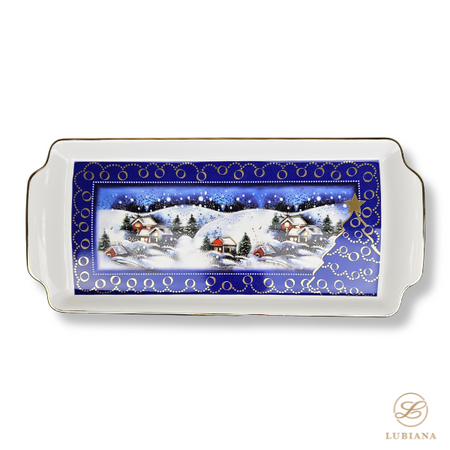 Roma taca do ciast 350mm ZIMOWE MIASTECZKO