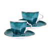 Komplet filiżanka/spodek 2/4 Stone Age morski