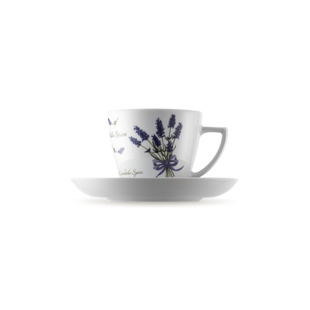 Komplet filiżanka ze spodkiem 350ml / 175mm Beata-Dorota LAWENDA