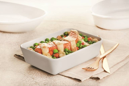 Lubiana pojemnik do zapiekania prostokątny 180mm biały