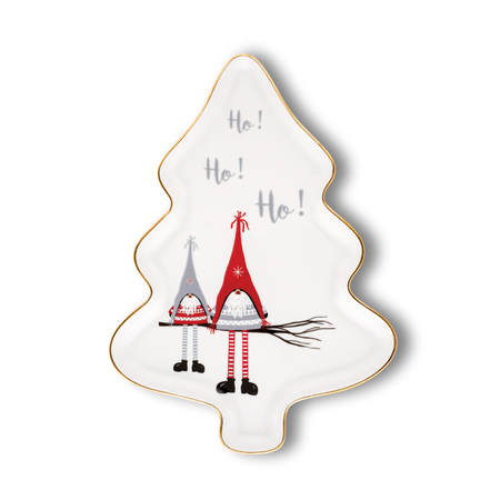 Lubiana choinka półmis 350mm Skrzaty Ho Ho Ho Złota Linia