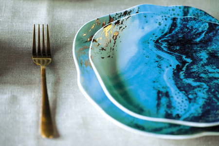 Lubiana Komplet dwóch talerzy płytkich 250mm Stone Age BALTIC