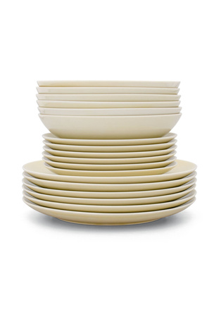 Lubiana Zestaw obiadowy dla 6 osób, 18 elementów Modern kremowy