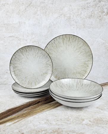 Lubiana komplet talerzy dla 6 osób 18 elementów Boss Reactivo