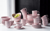 Lubiana komplet filiżanek ze spodkami dla 6 osób Daisy Sunset Różowy