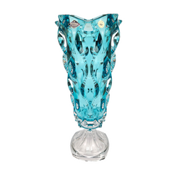 Bohemia wazon na nodze 405mm Samba Aquamarine
