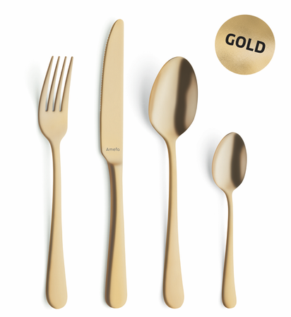 Amefa Austin komplet sztućców dla 6 osób 24 części w pud. prezentowym ZŁOTE