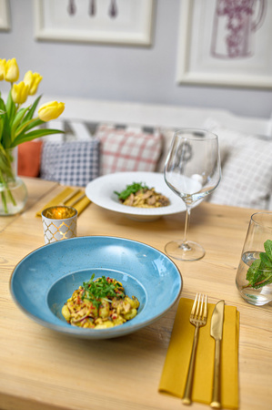 Lubiana talerz głęboki do pasty 260mm Kaszub ART TURKUS