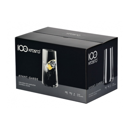 Krosno komplet 6 szklanek 550ml do napojów Avant-Garde