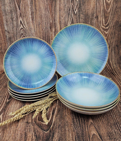 Lubiana komplet talerzy dla 6 osób 18 elementów Boss Esmeralda