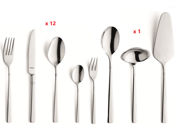 Palmon komplet sztućców dla 12 osób 63 elementy