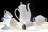 Garnitur do kawy dla 6 osób 21 elementów Rococo biały