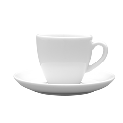 Komplet filiżanka ze spodkiem 100ml / 120mm Bistro/Nana biały