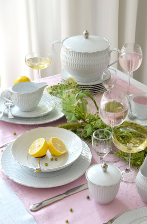 Zestaw obiadowy dla 12 osób 43 elementy Sofia Platynowa Linia