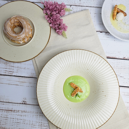 Lubiana talerz głęboki do pasty 300mm Daisy ART beżowy