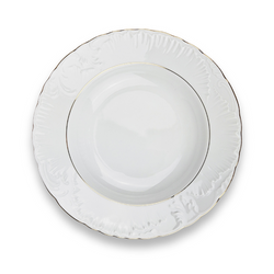 Talerz głeboki 22,5 Rococo złota linia