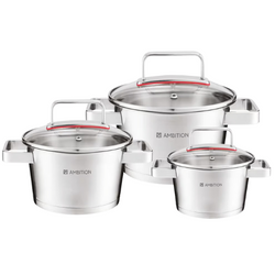 komplet garnków z pokrywkami 6cz. Selection