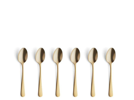 Amefa Austin komplet 6 łyżeczek do kawy ZŁOTE