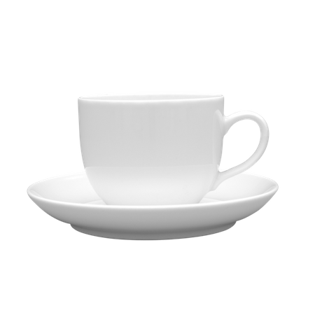 Lubiana komplet filiżanka ze spodkiem 200ml/135mm Dorota biała