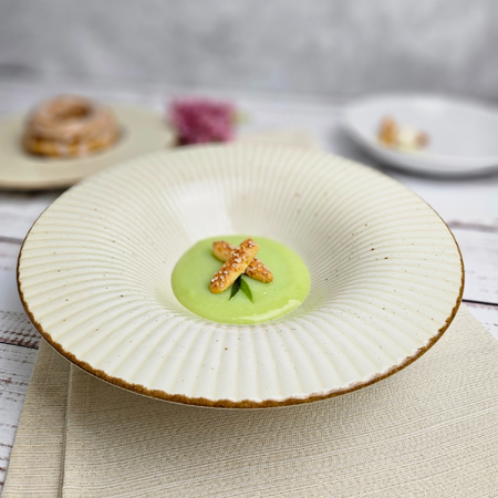 Lubiana talerz głęboki do pasty 300mm Daisy ART beżowy