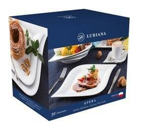 Zestaw obiadowo kawowy dla 6 osób 30 elementów Opera/Beata biały