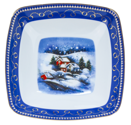 Victoria salaterka kwadratowa 180mm ZIMOWE MIASTECZKO