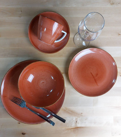 Lubiana Zestaw obiadowo kawowy dla 6 osób 30 elementów Boss/Beata/Dorota CEGLASTY