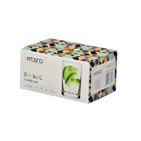 Krosno komplet 6 szklanek 100ml do napojów literatka Basic