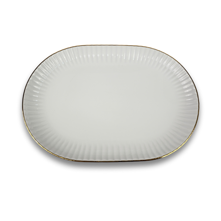 Lubiana półmis owalny 360mm Daisy Gold Line