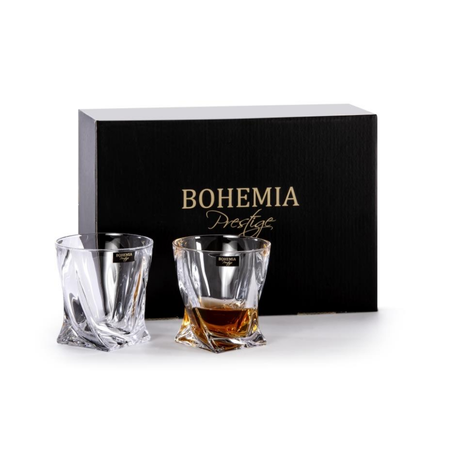 Bohemia komplet 6 szklanek do whisky 340ml Quadro