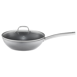 patelnia wok z pokrywą  Bubble 28 cm
