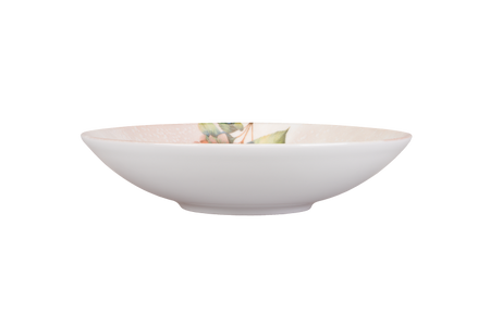 talerz głęboki 215mm Vanilla Hortensja Red