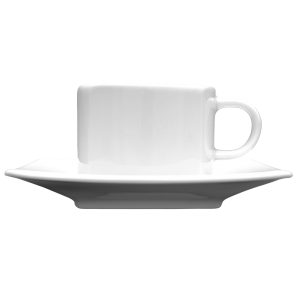 Lubiana Komplet filiżanka ze spodkiem 80ml / 125mm Victoria HOTEL biała