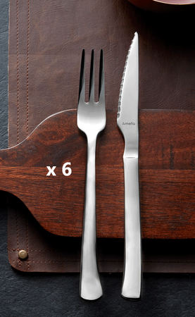 Chuletero komplet do steków dla 6 osób 12 elementów