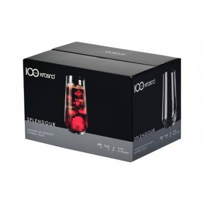 Splendour szklanka do napojów 480 ml komplet 6 sztuk