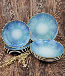 Lubiana komplet talerzy dla 6 osób 18 elementów Boss Esmeralda