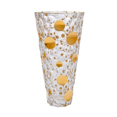 Bohemia wazon 310mm Jihlava Lisboa Gold