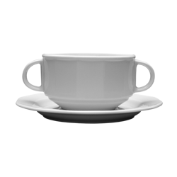 Merkury bulionówka z uszami 320ml biały