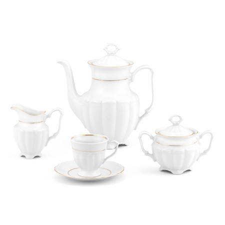 Garnitur do kawy dla 12 osób 39 elementów Maria Teresa złoto