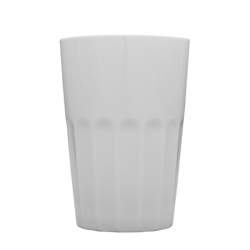 Kaszub/Hel kubek b/u ryflowany 400ml biały