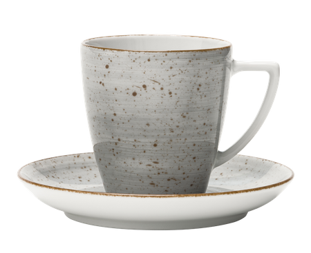 Lubiana Komplet filiżanka ze spodkiem 200ml / 140mm Beata/Sonia  SIWY