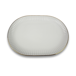 Lubiana półmis owalny 360mm Daisy Gold Line