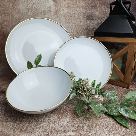 komplet talerzy 6/18 Boss złoto