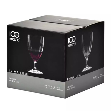 komplet 4 kieliszków do wina Prima Lumi 420 ml