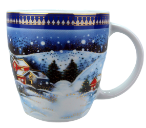 Komplet filiżanka ze spodkiem  250ml/145mm Victoria ZIMOWE MIASTECZKO