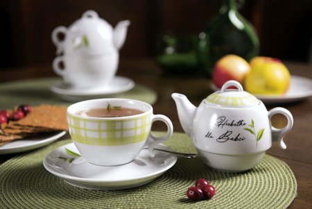 Komplet herbaciany czajnik /filiżanka/spodek 300ml/280ml/165mm Bola II HERBATKA DLA DZIADKA