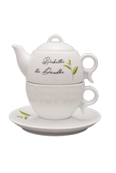 Komplet herbaciany czajnik /filiżanka/spodek 300ml/280ml/165mm Bola II HERBATKA DLA DZIADKA