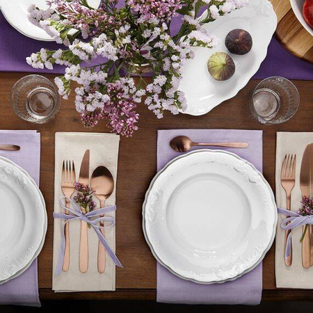 Serwis obiadowy dla 12 osób 40 elementów Fryderyka Biała