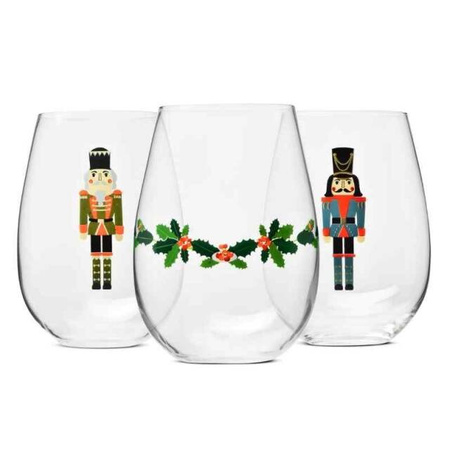 Jolly szklanka 500 ml świąteczna komplet 3 sztuk